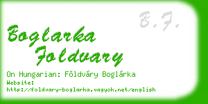 boglarka foldvary business card